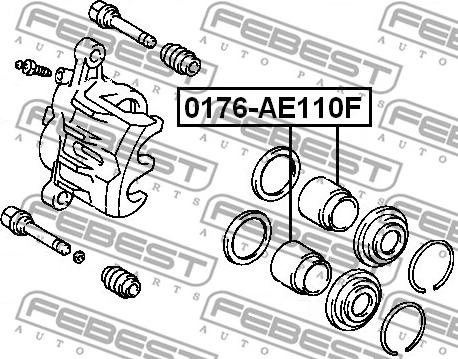 Febest 0176-AE110F - Поршень, корпус скобы тормоза unicars.by