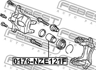 Febest 0176-NZE121F - Поршень, корпус скобы тормоза unicars.by