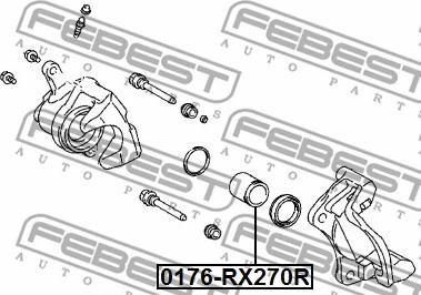 Febest 0176-RX270R - Поршень, корпус скобы тормоза unicars.by