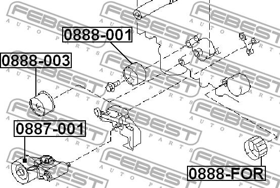 Febest 0888-003 - Направляющий ролик, зубчатый ремень ГРМ unicars.by