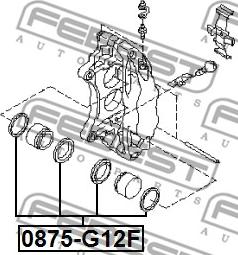 Febest 0875-G12F - Ремкомплект, тормозной суппорт unicars.by