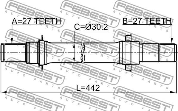 Febest 0312-CL7ATRH - Приводной вал unicars.by