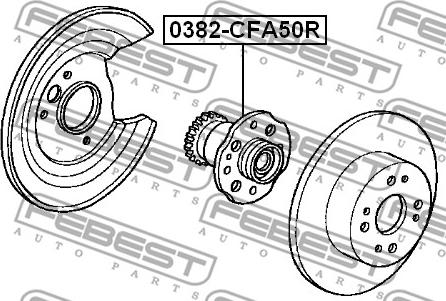 Febest 0382-CFA50R - Ступица колеса, поворотный кулак unicars.by