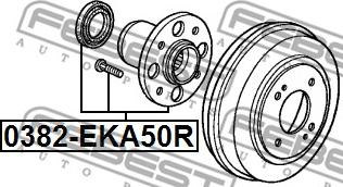 Febest 0382-EKA50R - Ступица колеса, поворотный кулак unicars.by