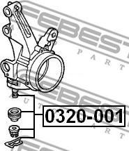 Febest 0320-001 - Шаровая опора, несущий / направляющий шарнир unicars.by