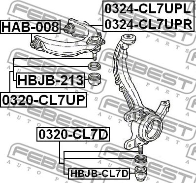 Febest HBJB-CL7D - Пыльник шаровой опоры unicars.by