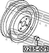 Febest 0285-001 - Гайка крепления колеса unicars.by