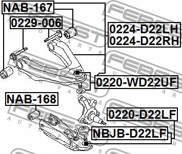 Febest 0229-006 - Болт регулировки развала колёс unicars.by