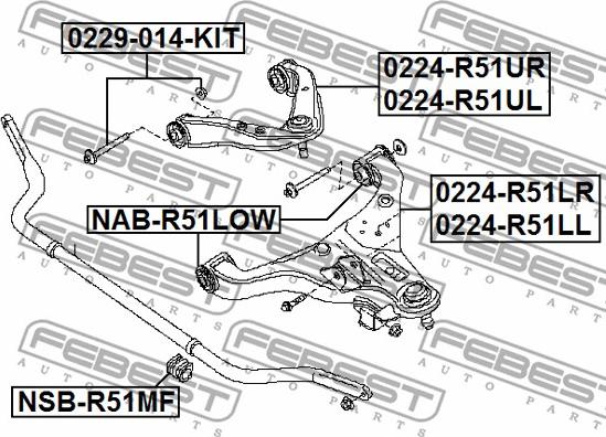 Febest 0229-014-KIT - Болт регулировки развала колёс unicars.by