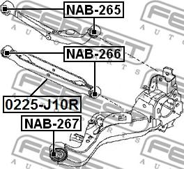 Febest NAB-265 - Сайлентблок, рычаг подвески колеса unicars.by