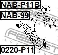 Febest 0220-P11 - Шаровая опора, несущий / направляющий шарнир unicars.by