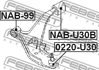 Febest 0220-U30 - Шаровая опора, несущий / направляющий шарнир unicars.by