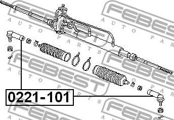 Febest 0221-101 - Наконечник рулевой тяги, шарнир unicars.by