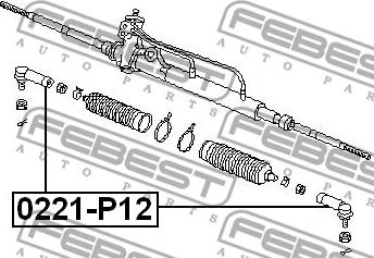 Febest 0221-P12 - Наконечник рулевой тяги, шарнир unicars.by