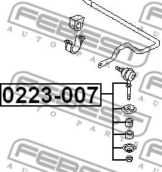 Febest 0223-007 - Тяга / стойка, стабилизатор unicars.by