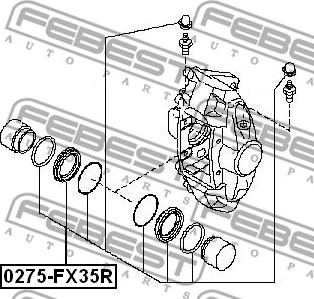 Febest 0275-FX35R - Ремкомплект, тормозной суппорт unicars.by