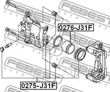 Febest 0276-J31F - Поршень, корпус скобы тормоза unicars.by