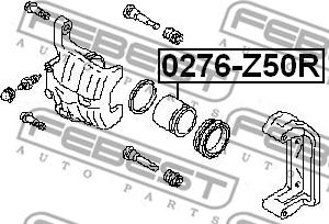 Febest 0276-Z50R - Поршень, корпус скобы тормоза unicars.by