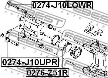 Febest 0276-Z51R - Поршень, корпус скобы тормоза unicars.by