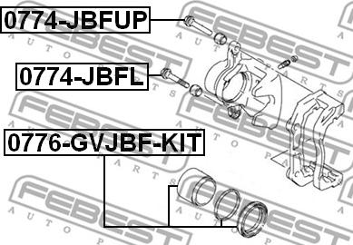 Febest 0774-JBFUP - Направляющий болт, корпус скобы тормоза unicars.by