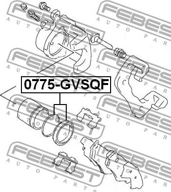 Febest 0775-GVSQF - Ремкомплект, тормозной суппорт unicars.by