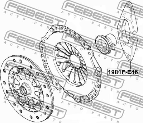 Febest 1981F-E46 - Возвратная вилка, система сцепления unicars.by