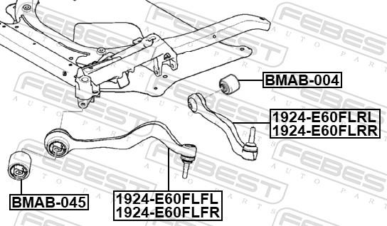 Febest 1924-E60FLRR - Рычаг подвески колеса unicars.by