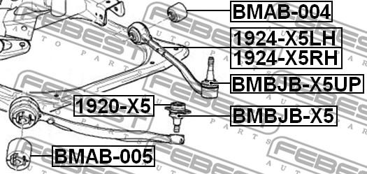 Febest 1924-X5RH - Рычаг подвески колеса unicars.by