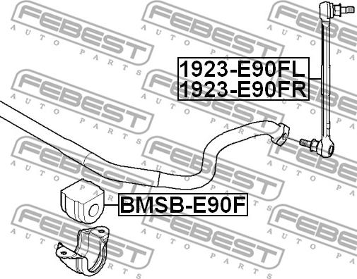 Febest BMSB-E90F - Втулка стабилизатора unicars.by