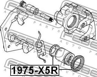 Febest 1975-X5R - Ремкомплект, тормозной суппорт unicars.by