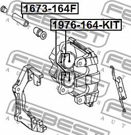 Febest 1976-164F-KIT - Ремкомплект, тормозной суппорт unicars.by