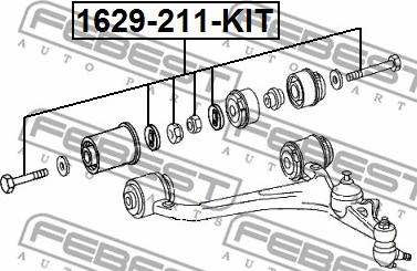 Febest 1629-211-KIT - Болт регулировки развала колёс unicars.by