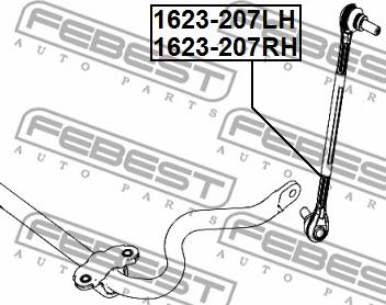 Febest 1623-207LH - Тяга / стойка, стабилизатор unicars.by