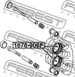 Febest 1676-906F - Поршень, корпус скобы тормоза unicars.by