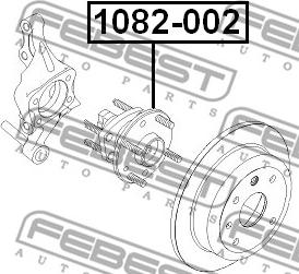 Febest 1082-002 - Ступица колеса, поворотный кулак unicars.by