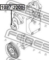 Febest 1087-J200 - Ролик, поликлиновый ремень unicars.by