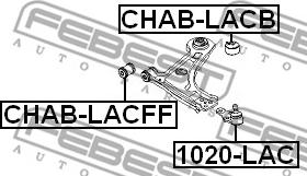 Febest 1020-LAC - Шаровая опора, несущий / направляющий шарнир unicars.by