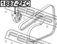 Febest 1887-ZFC - Ролик, поликлиновый ремень unicars.by