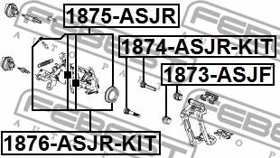 Febest 1875-ASJR - Ремкомплект, тормозной суппорт unicars.by