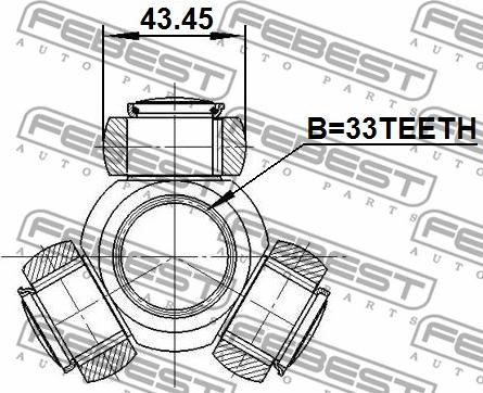 Febest 1216-TUC - Трипоид, муфта с шипами, приводной вал unicars.by