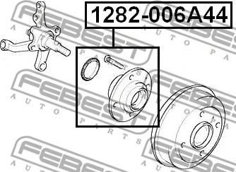 Febest 1282-006A44 - Ступица колеса, поворотный кулак unicars.by