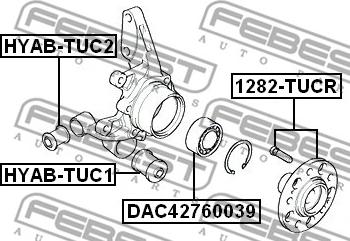 Febest DAC42760039 - Подшипник ступицы колеса unicars.by