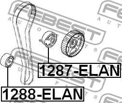 Febest 1287-ELAN - Ролик, поликлиновый ремень unicars.by