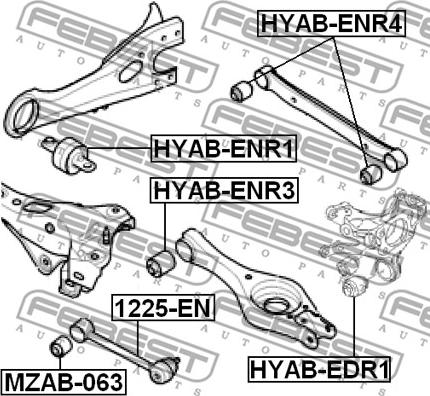 Febest 1225-EN - Рычаг подвески колеса unicars.by