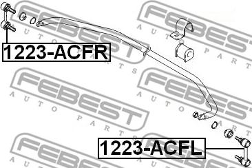 Febest 1223-ACFL - Тяга / стойка, стабилизатор unicars.by