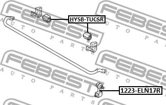 Febest 1223-ELN17R - Тяга / стойка, стабилизатор unicars.by