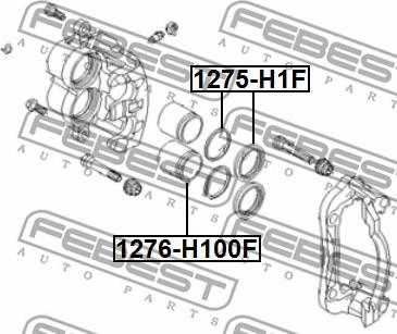 Febest 1275-H1F - Ремкомплект, тормозной суппорт unicars.by