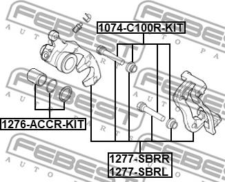 Febest 1276-ACCR-KIT - Ремкомплект, тормозной суппорт unicars.by