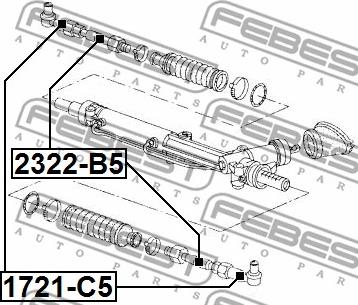 Febest 1721-C5 - Наконечник рулевой тяги, шарнир unicars.by