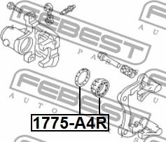 Febest 1775-A4R - Ремкомплект, тормозной суппорт unicars.by